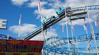 Interpark Super Cyclone Roller Coaster 2019 FL State Fair [upl. by Ahsinut]