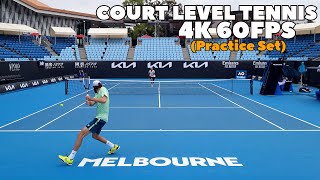 Alexei Popyrin amp Reilly Opelka Court Level Practice Set 2022   Slow motion footage 4K 60FPS [upl. by Courcy713]