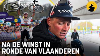 Dit zegt Mathieu van der Poel na zijn derde zege in de Ronde van Vlaanderen [upl. by Shimberg]