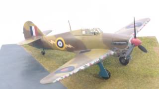 Airfix 148 scale Hawker Hurricane Mk I Tropical final reveal [upl. by Gaves640]