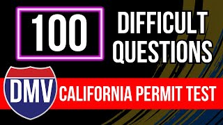 California DMV Permit Practice Test 2024 Real Written Exam 100 Difficult Questions [upl. by Dew631]