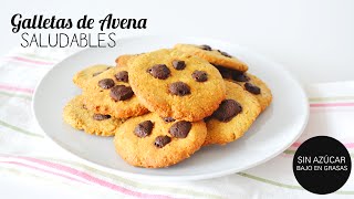 Galletas de AVENA con chispas de chocolate SALUDABLES Y FÁCILES  BACK TO SCHOOL [upl. by Nyledam837]