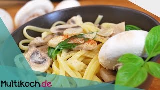 Champignon PASTA mit Basilikum [upl. by Nomrac]