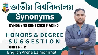 Synonyms  Honours 2nd year English Suggestion2024  synonyms and antonyms  02 [upl. by Naga]