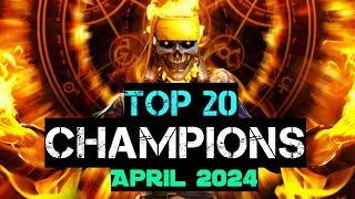 MCOC Top 20 Champions April 2024  Marvel Contest of Champions  Best Champions [upl. by Neleb]