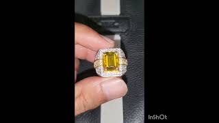 DIJUAL Natural sphalerite 452crt no treatment  RARE GEMS  GRI lab silver ring [upl. by Burlie495]