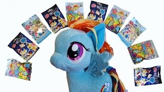 12 My Little Pony Blind Bags unboxing amp Rainbow Dash Plush [upl. by Grantley]