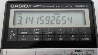 Vintage Calculator Casio fx3800p Programmable Scientific Japan [upl. by Enyrat]