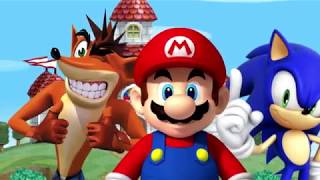 Súper Mario Bros VS Sonic VS Crash Bandicoot HEROES GAMERS [upl. by Tigges574]