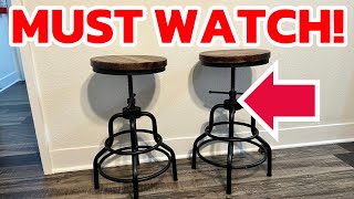 LOKKHAN Vintage Industrial Bar Stool Set of 2 My Honest Review [upl. by Absalom]