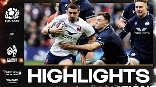 HIGHLIGHTS  🏴󠁧󠁢󠁳󠁣󠁴󠁿 SCOTLAND V FRANCE 🇫🇷  2024 GUINNESS MENS SIX NATIONS RUGBY [upl. by Esiuolyram604]