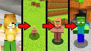 CICLO DE VIDA DO ALDEÃO NO MINECRAFT  E SE FOSSE REAL [upl. by Elawalo648]