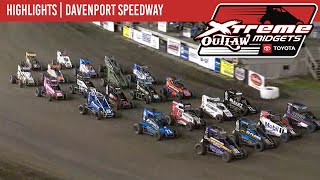 Xtreme Outlaw Midget Series Davenport Speedway August 26 2022  HIGHLIGHTS [upl. by Sankaran]