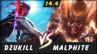 Dzukill  Yone vs Malphite TOP Patch 144  Yone Gameplay [upl. by Nywrad]