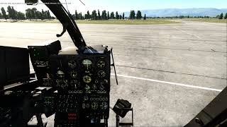 DCS SA342 Gazelle hoover test take off trim position [upl. by Imray]