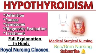 hypothyroidism in hindi I msn bsc nursing 2 nd year [upl. by Cadel175]