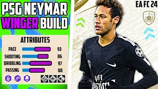 PLAYMAKING BEST PSG NEYMAR JR WINGER BUILD EA FC 24 Pro Clubs [upl. by Spark]