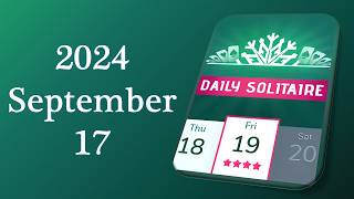 Daily Challenge Solitaire Solution 2024 September 17 [upl. by Nytsirk82]