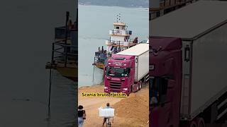 Quando o Scania é bruto scania brutos balsa rios shorts caminhoesbrutos [upl. by Klepac]