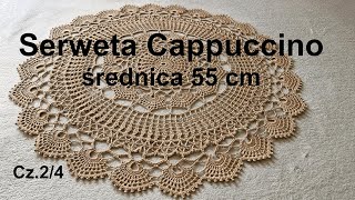 Cz24 Serweta Cappuccino Cappuccino napkin Servilleta de capuchino 55 centymetrów średnicy [upl. by Hannie]