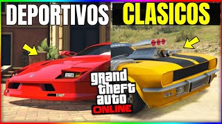 TOP 10 MEJORES DEPORTIVOS CLASICOS de GTA5 ONLINE QUE DEBES TENER TOP MEJORES CLASICOS GTA Mystic [upl. by Efioa]