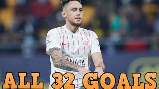 Lucas Ocampos  All 32 Goals for Sevilla so far  20192022 [upl. by Bartel]