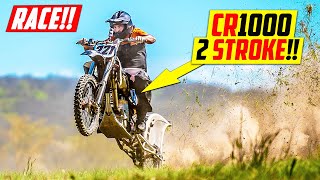 Racing an Insane 1000cc 2 Stroke Dirt Bike [upl. by Tychonn]