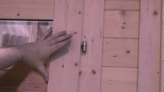 Adjusting Dunster House Log Cabin Hinges [upl. by Zendah]