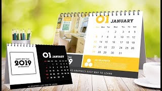 Desk Calendars Design in  CorelDraw x7 [upl. by Joane]