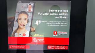 Ziraat Bankası ATM den QR Kod İle Hesaba Para Yatırma [upl. by Chelsie226]