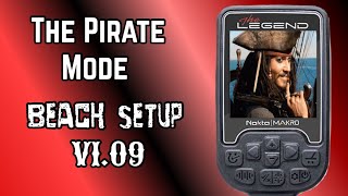 Nokta Makro Legend Beach settings  The Pirate Mode  Version 109  Beach Treasure Hunting [upl. by Nayrda]