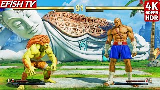 Blanka vs Sagat Hardest AI  Street Fighter V  4K 60FPS HDR [upl. by Oiliduab]