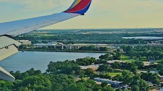 4K Southwest Boeing 737  Approaching and Landing at Dallas Love Field Airport [upl. by Aivata]