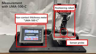 High precision thickness measurement by rough positioning Noncontact thickness meter quotUMA500Cquot [upl. by Haleemak]