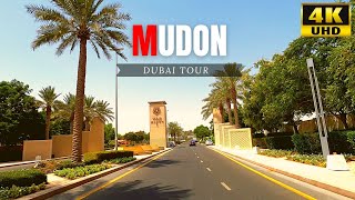 Driving Mudon Dubai City  4K Video [upl. by Kenny534]