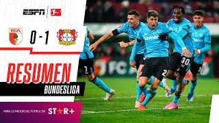 ¡EXEQUIEL PALACIOS ESTIRÓ EL INVICTO DEL LÍDER EN LA ÚLTIMA  Augsburg 01 B Leverkusen  RESUMEN [upl. by Lyrehc672]