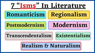 SubLiterary Movements in HindiUrdu7 isms in English LiteratureLiterary Movements in English [upl. by Dwaine217]