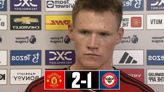 McTominay post match interview and reaction to Man United comeback win vs Brentford [upl. by Cassella878]