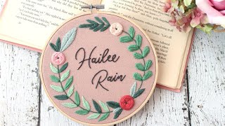 Floral Name Embroidery Hoop  Video 1 Intro and Supplies [upl. by Wappes]