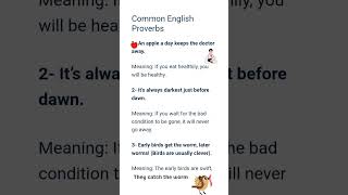 common English proverbs with thier meanings proverbs english foryou [upl. by Ebby972]