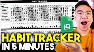 Create a HABIT TRACKER with Google Sheets 5 MIN TUTORIAL [upl. by Roque335]