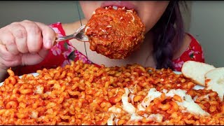 ASMR Spaghetti and MEATBALL GIANT amp FUSILLI PASTA Noodles 먹방 Eating Sounds No Talking suellASMR [upl. by Jerold]