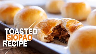 Baked Siopao  Toasted Meat Buns  Toasted Siopao Asado Recipe [upl. by Htomit548]