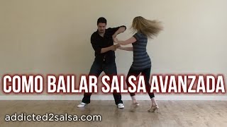 Como Bailar Salsa  Pasos de Salsa Avanzado [upl. by Esten453]