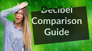 How to compare 55 decibels [upl. by Scarface540]