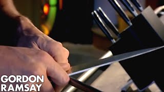 How To Sharpen A Knife  Gordon Ramsay [upl. by Varin]