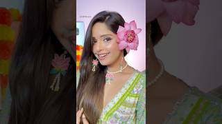 OMG DIY LOTUS FLOWER JEWELLERY SET 🪷🤯  Quick amp Easy trending viral shorts ChillWithGeet [upl. by Rysler460]