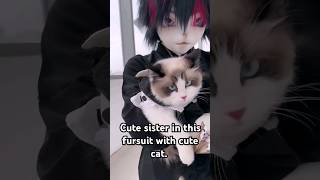 cute furry with cute cat furries antizoo cosplay alterhuman therian costume therianthropy [upl. by Erastatus152]