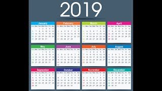 2019 Calendar Free Download [upl. by Korff]