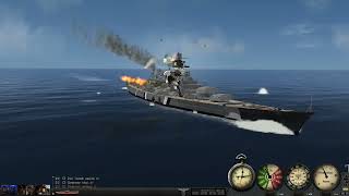 GWXSH3 DKM Bismarck vs USS Iowa [upl. by Arrim]